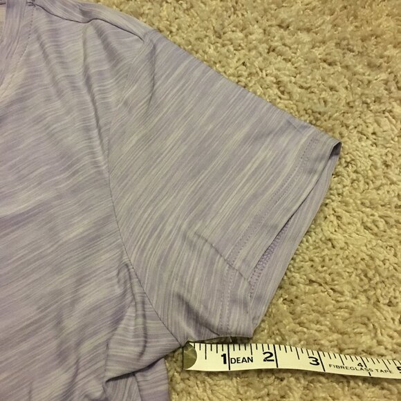 Bally Total Fitness Pale Lavender Mitered V-Neck Tee - Picture 16 of 16